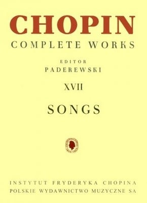 CHOPIN - SONGS VOICE/PIANO CW 17 ED PADEREWSKI