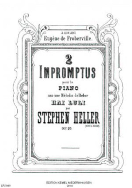 2 IMPROMPTUS MELODIE DE REBER HAI LULI OP 20 PIANO