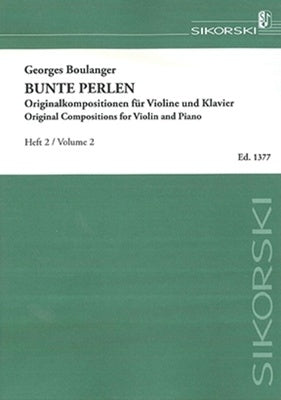 BOLANGER - BUNTE PERLEN VOL 2 FOR VIOLIN/PIANO