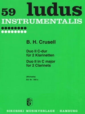 CRUSELL - DUO NO 2 C MAJOR FOR 2 CLARINETS