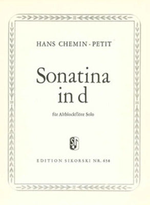 CHEMIN-PETIT - SONATINA D MINOR FOR TREBLE RECORDER SOLO