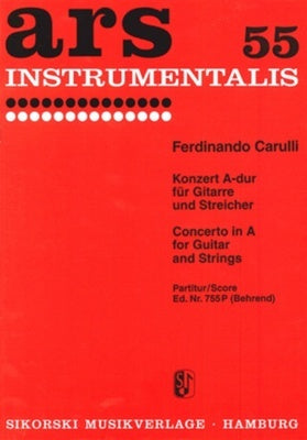 CARULLI - CONCERTO A MAJOR FOR GUITAR/STRINGS SCORE