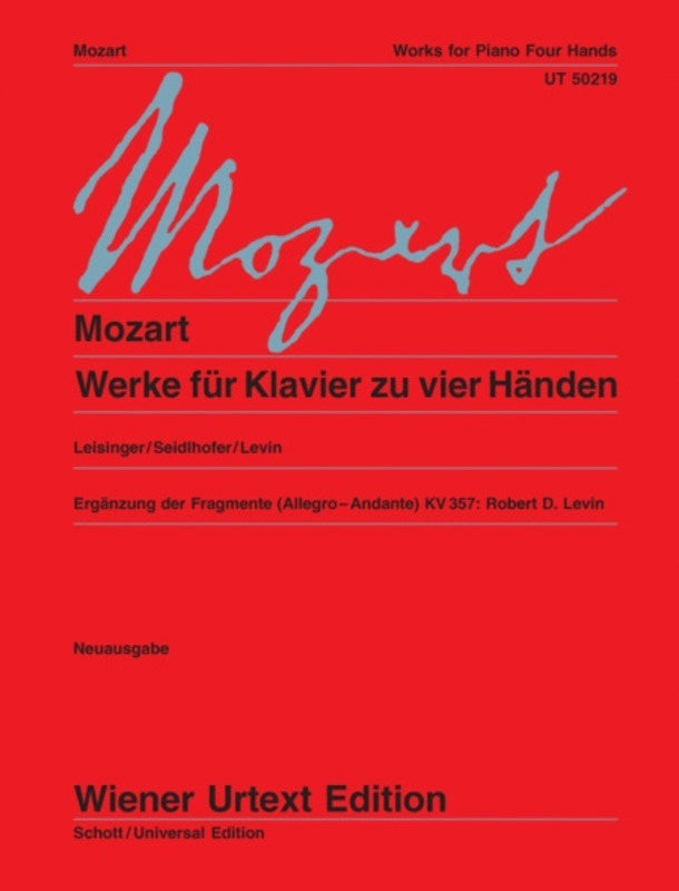 MOZART - PIANO WORKS FOR PIANO DUET URTEXT
