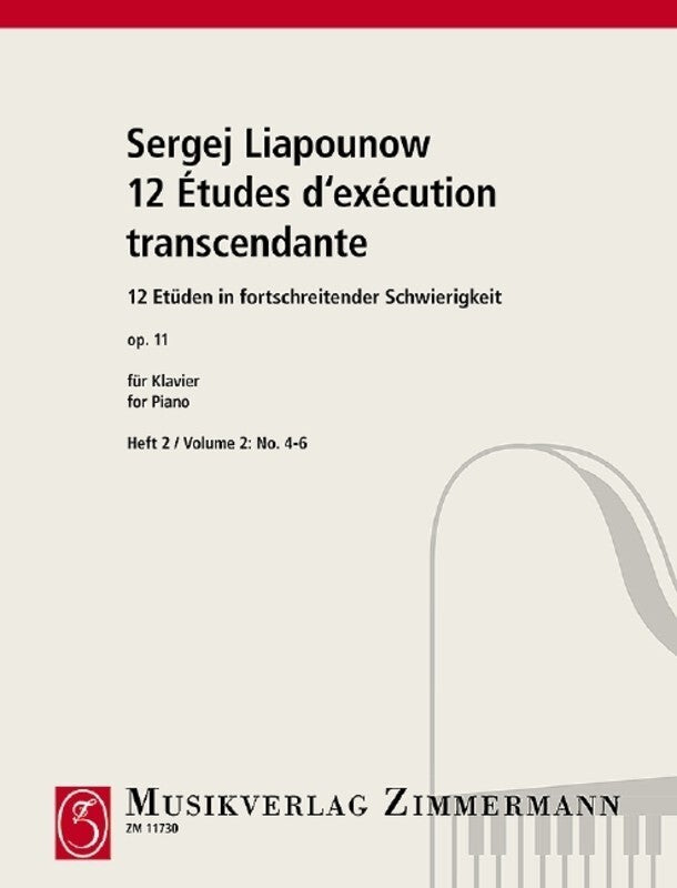 LIAPOUNOW - 12 ETUDES OP 11 BK 2 NO 4-6
