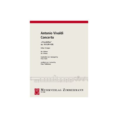 CONCERTO D MAJOR OP 10/3 RV 428 IL GARDELLIN FOR 5 FLUTES