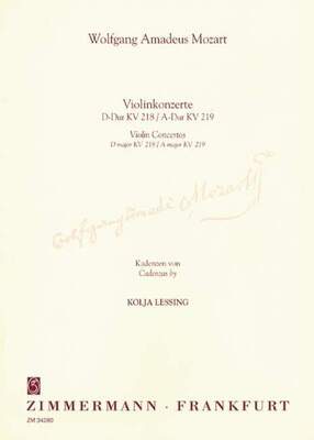 CADENZAS VIOLIN CONCERTOS D MAJ K 218/A MAJ K219