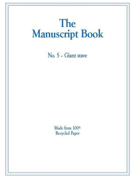 MANUSCRIPT BOOK 5 10 STAVE GIANT RECYCLED 20PP