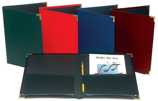 CHORAL REHEARSAL FOLDER 9 X 12 EXP PKTS PENCIL LOOP GREEN
