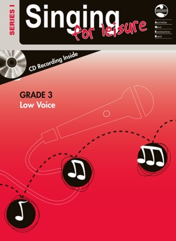 AMEB SINGING FOR LEISURE BK/CD GRADE 3 LOW SERIES 1